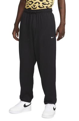Nike Cotton French Terry Sweatpants in Black/Black/White
