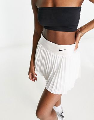 Nike Court Dri-FIT Advantage pleated tennis skirt in white