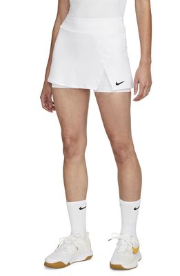 Nike Court Victory Dri-FIT Tennis Skort in White/Black