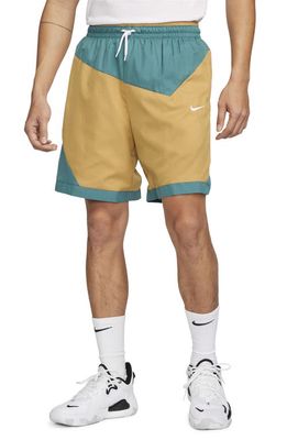 Nike DNA Tie Waist Shorts in Mineral Teal/Wheat Gold