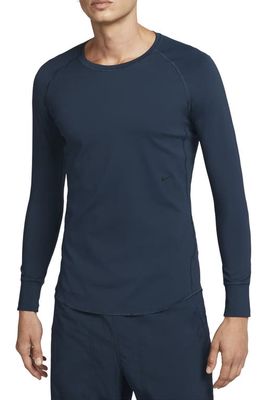 Nike Dri-FIT ADV APS Recovery Long Sleeve Training T-Shirt in Armory Navy/Black