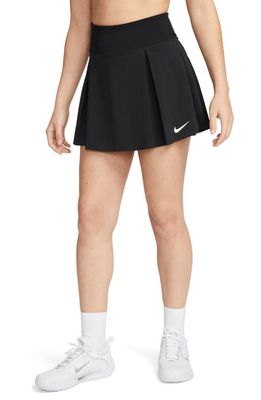 Nike Dri-FIT Advantage Tennis Skirt in Black/White