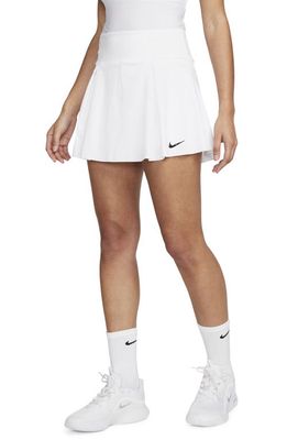 Nike Dri-FIT Advantage Tennis Skirt in White/Black