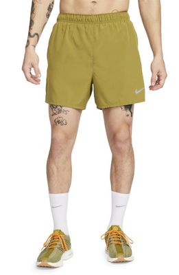 Nike Dri-FIT Challenger 5-Inch Brief Lined Shorts in Pacific Moss/Pacific Moss