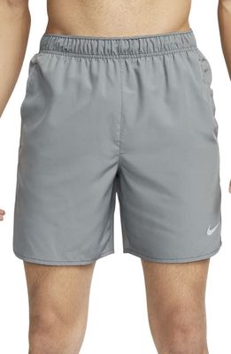 Nike Dri-FIT Challenger Unlined Athletic Shorts in Smoke Grey/Smoke Grey/Black