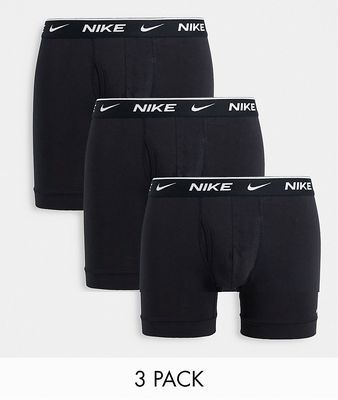 Nike Dri-FIT Essential Cotton Stretch 3 pack longer length boxer in black