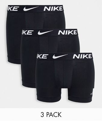 Nike Dri-FIT Essential Micro 3 pack boxer briefs in black