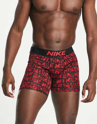 Nike Dri-FIT Essential Micro LE boxer briefs in red/black-Multi