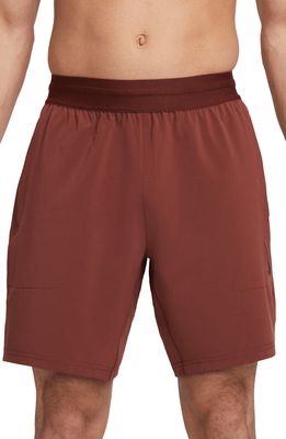 Nike Dri-FIT Flex Pocket Yoga Shorts in Oxen Brown