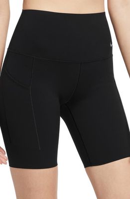 Nike Dri-Fit High Waist Bike Shorts in Black/Black
