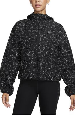 Nike Dri-FIT Hooded Running Jacket in Black