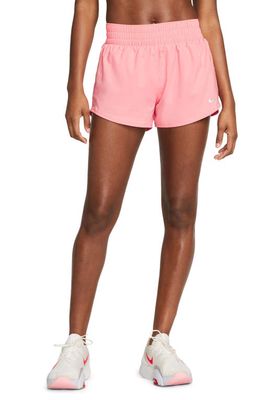 Nike Dri-FIT One Shorts in Coral/Ref Silver