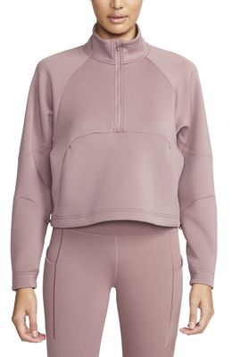 Nike Dri-FIT Prima Half Zip Pullover in Smokey Mauve/Black