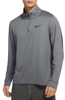 Nike Dri-FIT Pro Hyper Dry Half-Zip Pullover in Black/Smoke Grey