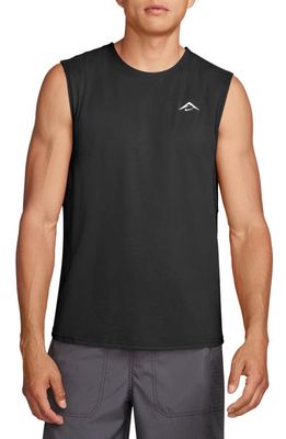 Nike Dri-FIT Solar Chase Trail Running Sleeveless T-Shirt in Black/Anthracite/White