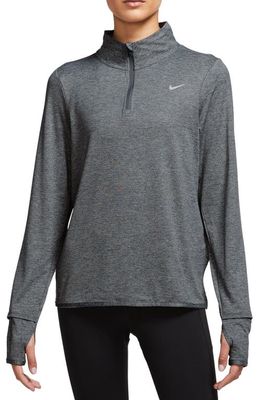Nike Dri-FIT Swift Element UV Quarter Zip Running Pullover in Smoke Grey/Lt Smoke Grey