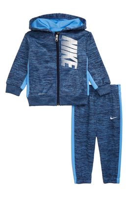 Nike Dri-FIT Therma Block Full Zip Hoodie & Sweatpants Set in Midnight Navy Heather