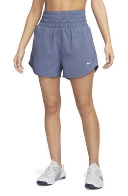 Nike Dri-FIT Ultra High Waist 3-Inch Brief-Lined Shorts in Diffused Blue