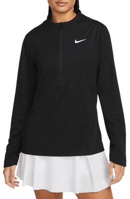 Nike Dri-FIT UV Advantage Half Zip Pullover in Black/White