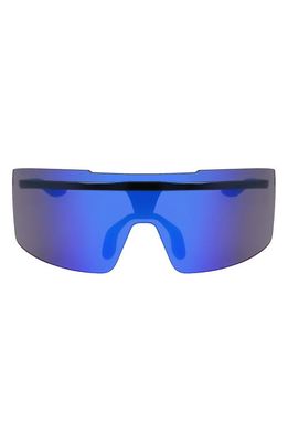 Nike Echo 67mm Oversize Shield Sunglasses in Navy/Ultraviiolet Mirror