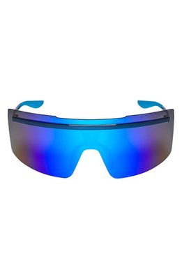 Nike Echo Shield 67mm Sunglasses in Navy/Ultraviiolet Mirror