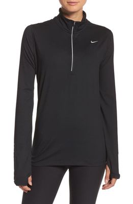 Nike 'Element' Dri-FIT Half Zip Performance Top in Black