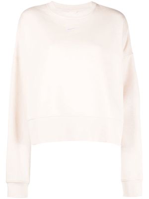 Nike embroidered-logo detail sweatshirt - Neutrals