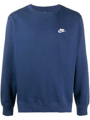 Nike embroidered logo jumper - Blue