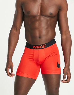 Nike Essential Micro swoosh boxer briefs in red
