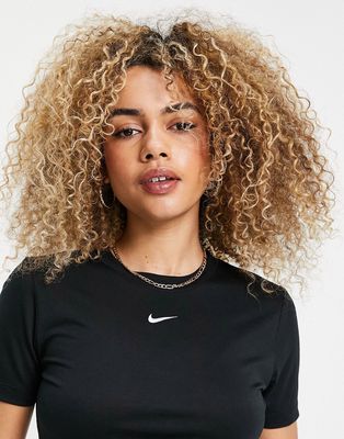 Nike Essentials LBR crop t-shirt in black