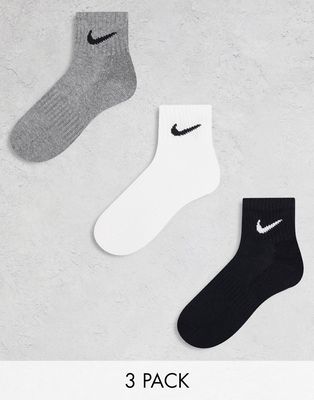 Nike Everyday Cushioned 3-pack ankle socks in multi