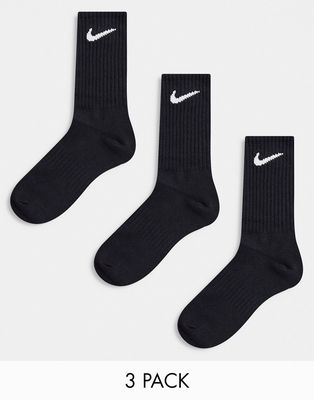 Nike Everyday Lightweight 3 pack socks in black
