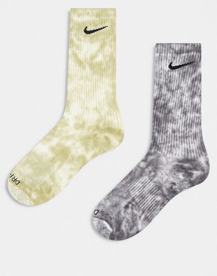 Nike Everyday Plus 2 pack socks in multi