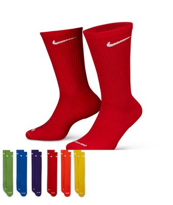 Nike Everyday Plus Cushioned 6 pack socks in multi