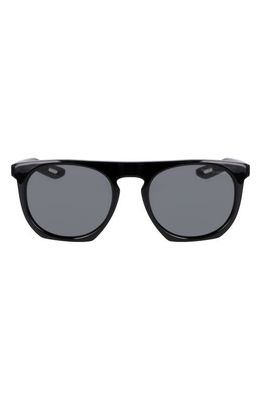 Nike Flatspot XXII 52mm Polarized Geometric Sunglasses in Black/Polar Grey