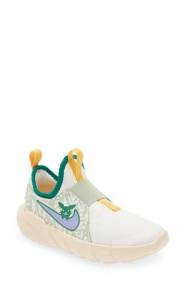 Nike Flex Runner 2 Lil Slip-On Running Shoe in White/Thistle/Honeydew