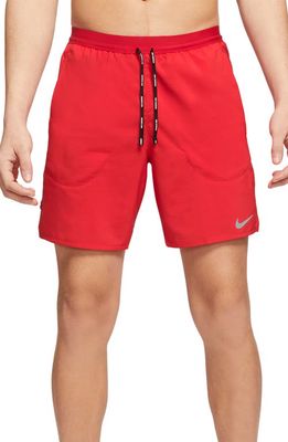 Nike Flex Stride Performance Athletic Shorts in University Red/University Red