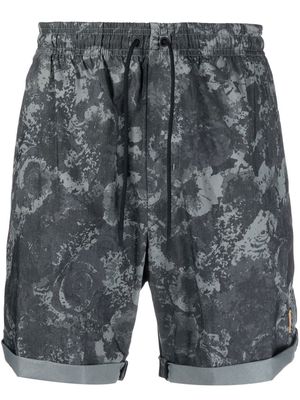 Nike floral-print cotton-blend shorts - Black