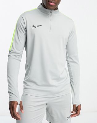 Nike Football Dri-FIT ACD23 1/4 zip long sleeve top in gray