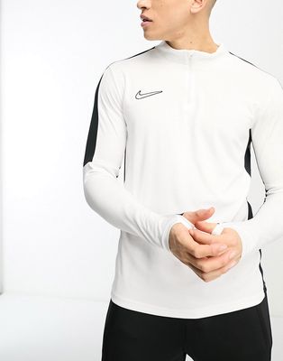 Nike Football Dri-FIT ACD23 1/4 zip long sleeve top in white