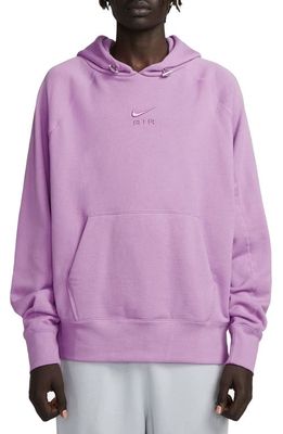 Nike French Terry Hoodie in Violet Shock/Violet Shock