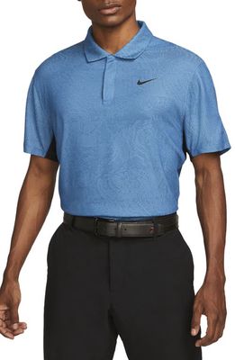 Nike Golf Dri-FIT ADV Tiger Woods Golf Polo in Dutch Blue/Marina Blue/Black