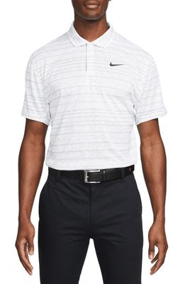 Nike Golf Dri-FIT ADV Tiger Woods Golf Polo in White/University Red/Black