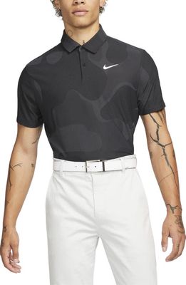 Nike Golf Dri-FIT ADV Tour Camo Golf Polo in Black/Anthracite/White