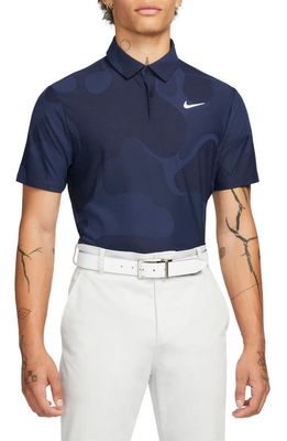 Nike Golf Dri-FIT ADV Tour Camo Golf Polo in Blue/Navy/White