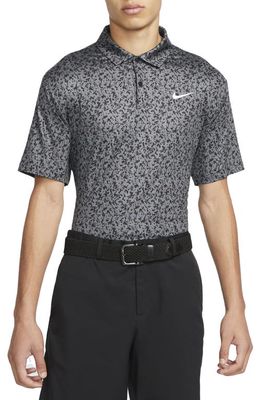 Nike Golf Dri-FIT Camo Stretch Golf Polo in Iron Grey/White