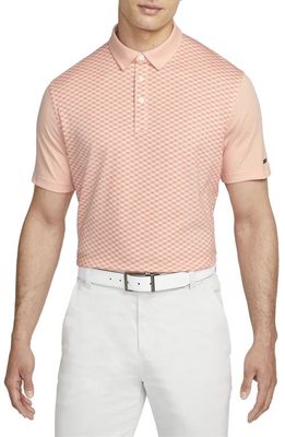 Nike Golf Dri-FIT Player Argyle Polo in Arctic Orange/Brushed Silver