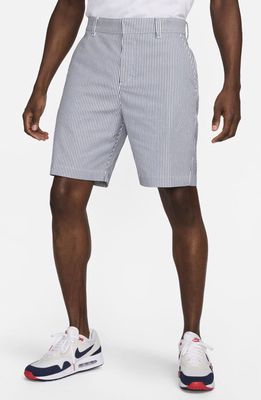 Nike Golf Dri-FIT Tour Seersucker Golf Shorts in Midnight Navy/Pure/White 