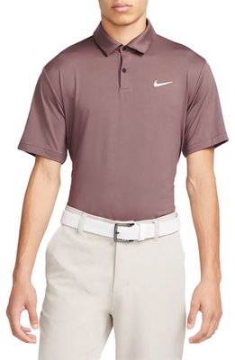 Nike Golf Dri-FIT Tour Solid Golf Polo in Plum Eclipse/White