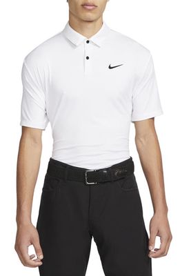 Nike Golf Dri-FIT Tour Solid Golf Polo in White/Black